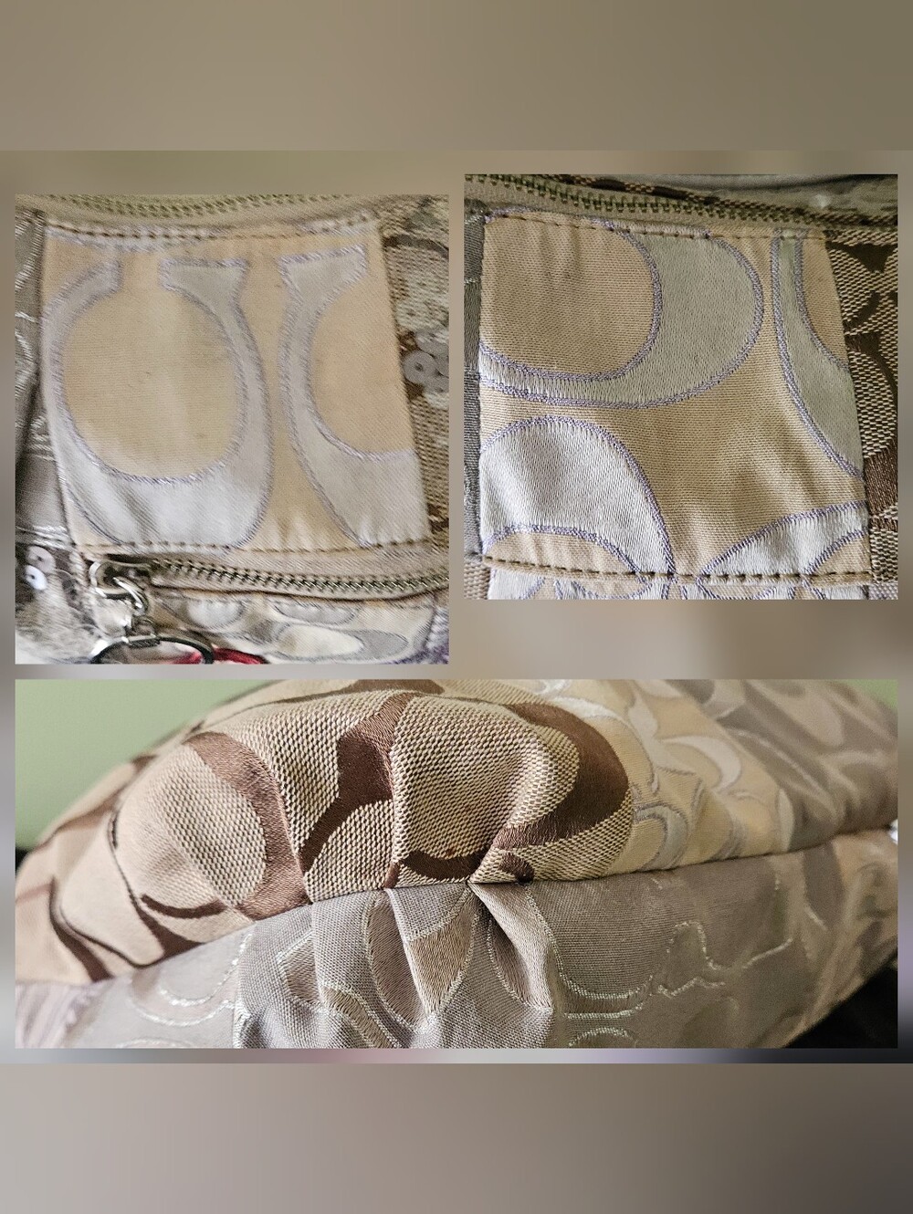 COACH RARE 2011 POPPY PATCHWORK SWING HOBO - Picture 7 of 10